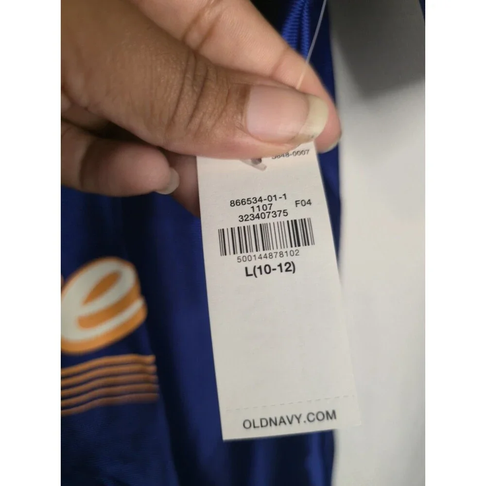 Old Navy ACTIVE Boys Blue Basketball Champions League Graphic T-Shirt NWT 10. 12